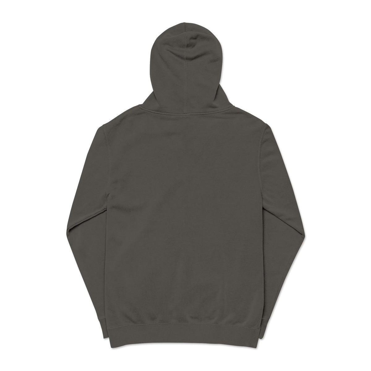 Vintage Badge Hoodie — "Tape Drops" Graphic Pigment-Dyed Sweatshirt